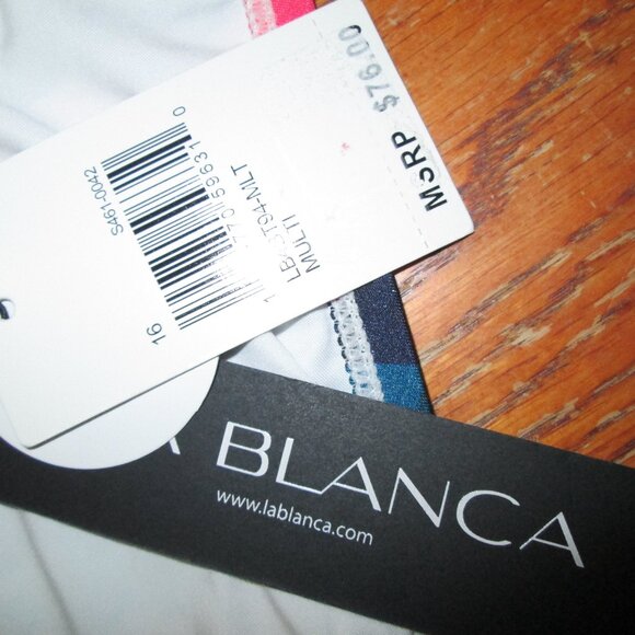 La Blanca Slice Of Paradise Side Tie Hipster Bottom Bikini NWT Sz 16 - Picture 7 of 8